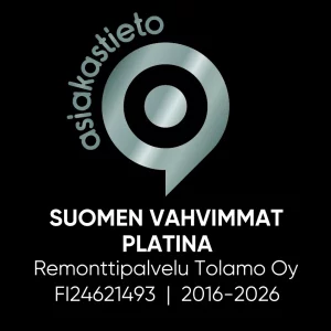 Remonttipalvelu tolamo suomen vahvimmat platina